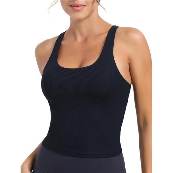 Workout Tank Tops with Built in Bras for Women, Work Top for Women - Picture 2 of 6